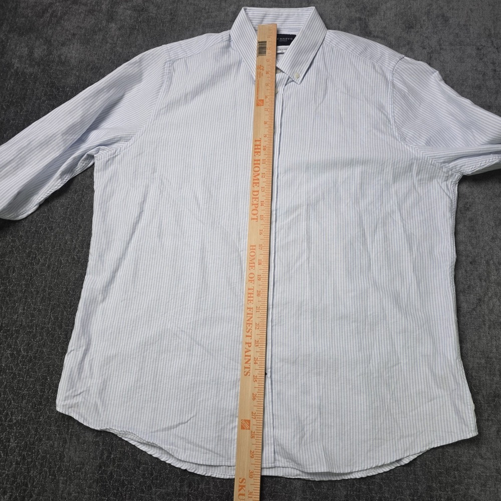 Mr Marvis OCBD Oxford Button Down Shirt Mens XL Organic Cotton Handmade Portugal - Picture 5 of 11